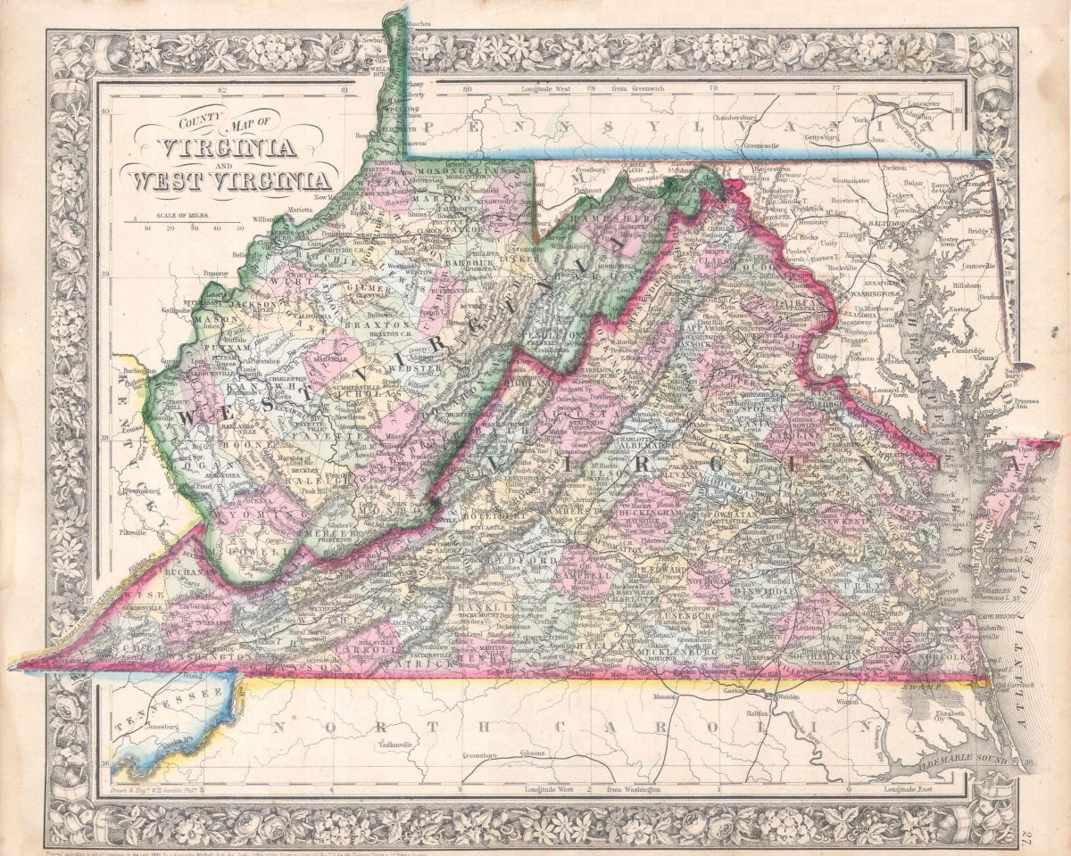 1863 Map Reveals Change In The West Virginia Landscape West Virginia 