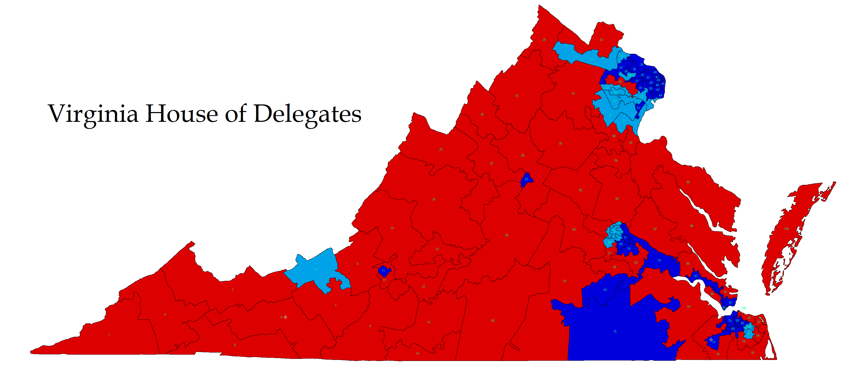 Virginia House Of Delegates District Map