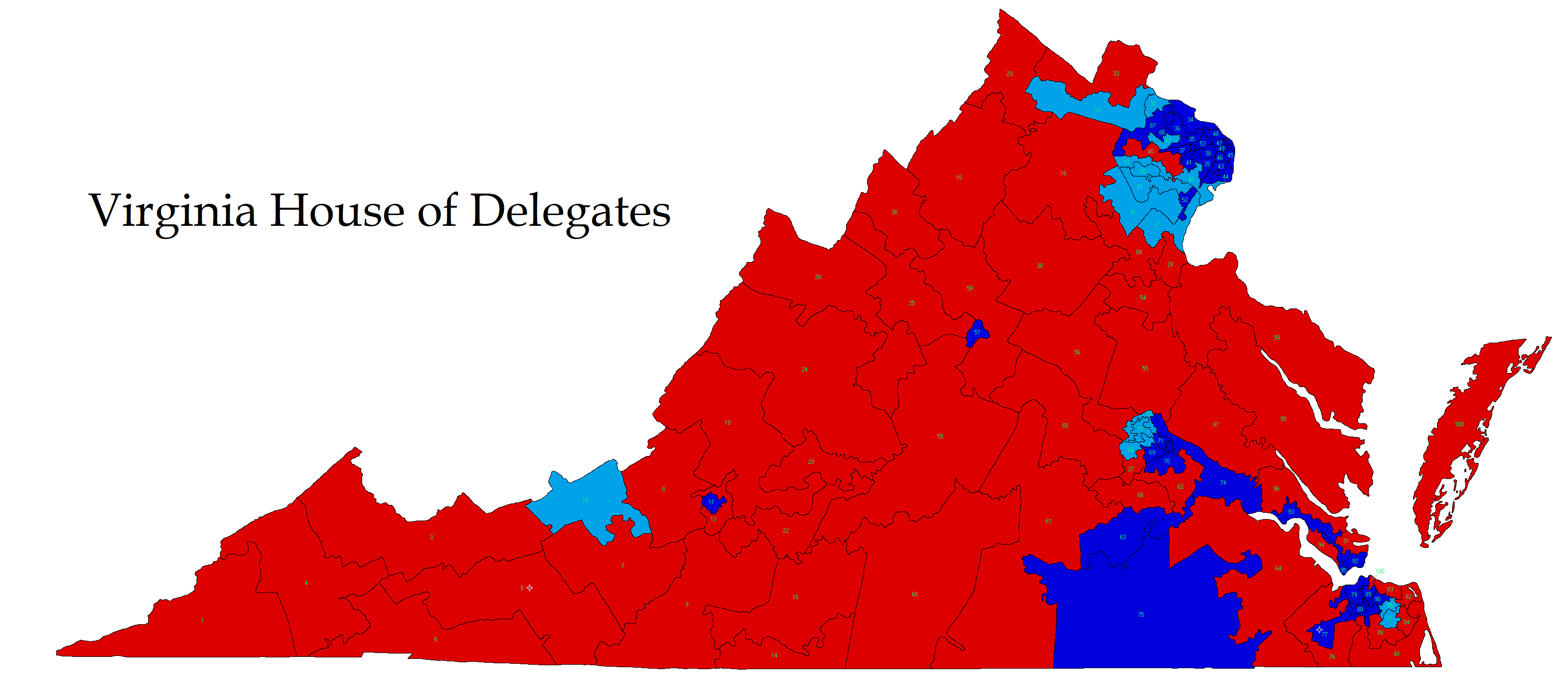 Map Of Virginia State Delegate Districts
