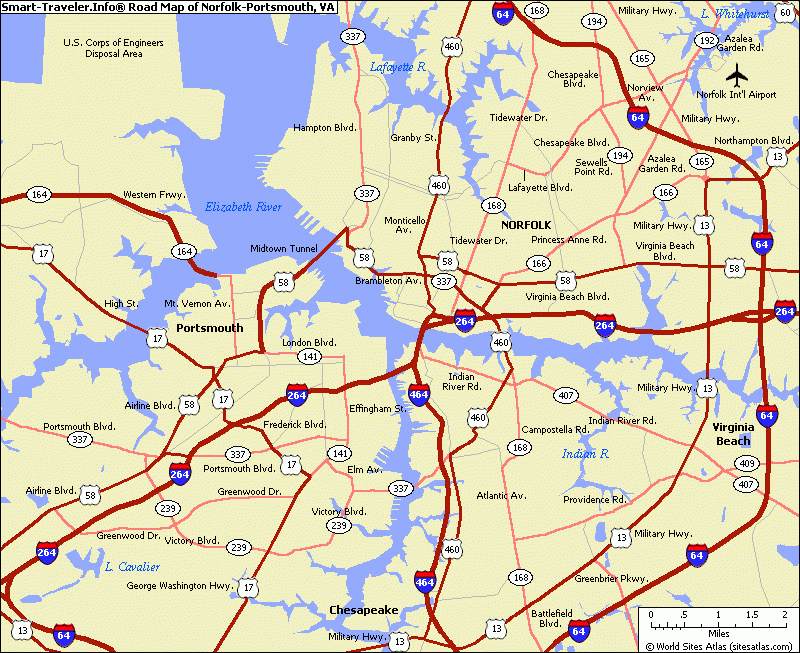 29 Map Of Norfolk Va Maps Database Source