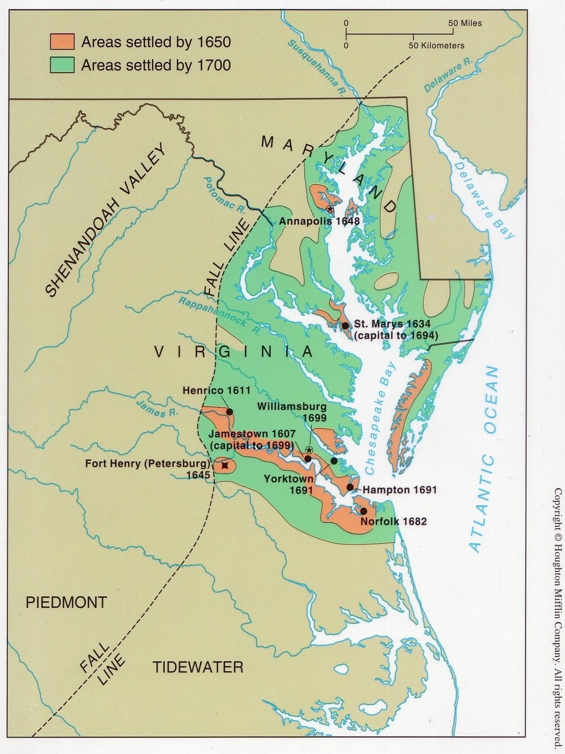 Map Of Jamestown Virginia