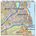 Aerial Photography Map Of Alexandria VA Virginia