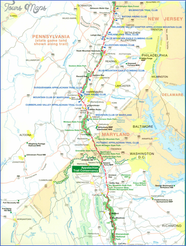 APPALACHIAN TRAIL MAP VIRGINIA ToursMaps