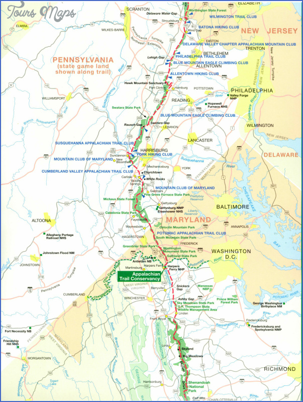 APPALACHIAN TRAIL MAP VIRGINIA ToursMaps Virginia Map