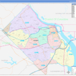 Arlington County VA Wall Map Color Cast Style By MarketMAPS