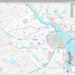 Arlington County VA Wall Map Premium Style By MarketMAPS MapSales