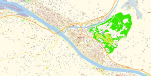 Charleston Map Vector Exact City Plan West Virginia Detailed Street Map