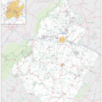 Charlottesville VA Metro Area Wall Map Basic Style By MarketMAPS