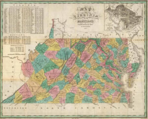 City Map Images Map Of Virginia Counties 1800