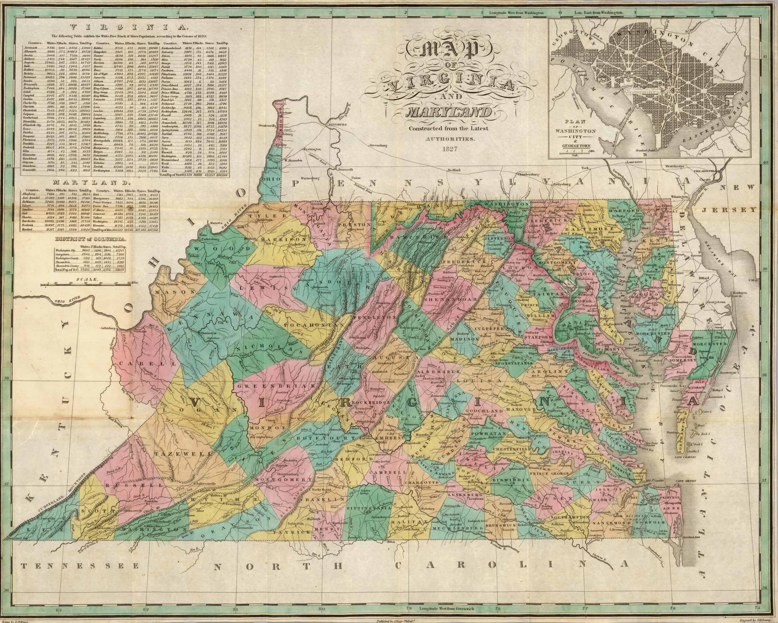 Virginia County Map 1800 | Virginia Map