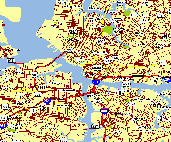 City Map Of Norfolk