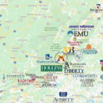 Colleges In Virginia Map Virginia Map Map Virginia