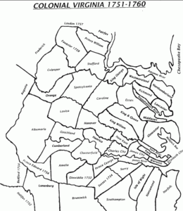Colonial Virginia County Formation Maps