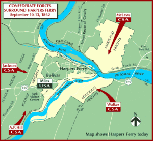 Confederate Positions Around Harpers Ferry Harpers Ferry National