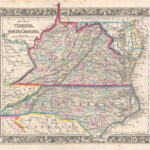 County Map Of Virginia And North Carolina Geographicus Rare Antique Maps