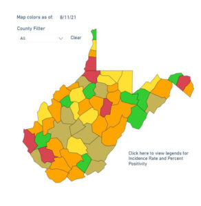 COVID 19 W Va Delta Cases Increase 6 Counties In Red On Alert Map