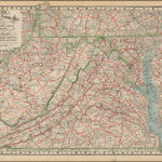 Cram S Rail Road County Map Of Virginia W Virginia Maryland And