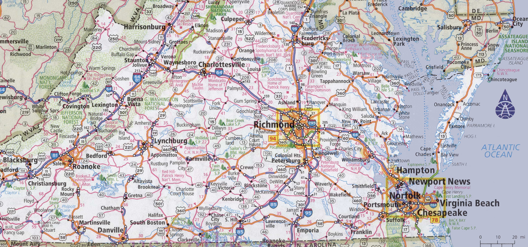 Virginia Road Maps Online