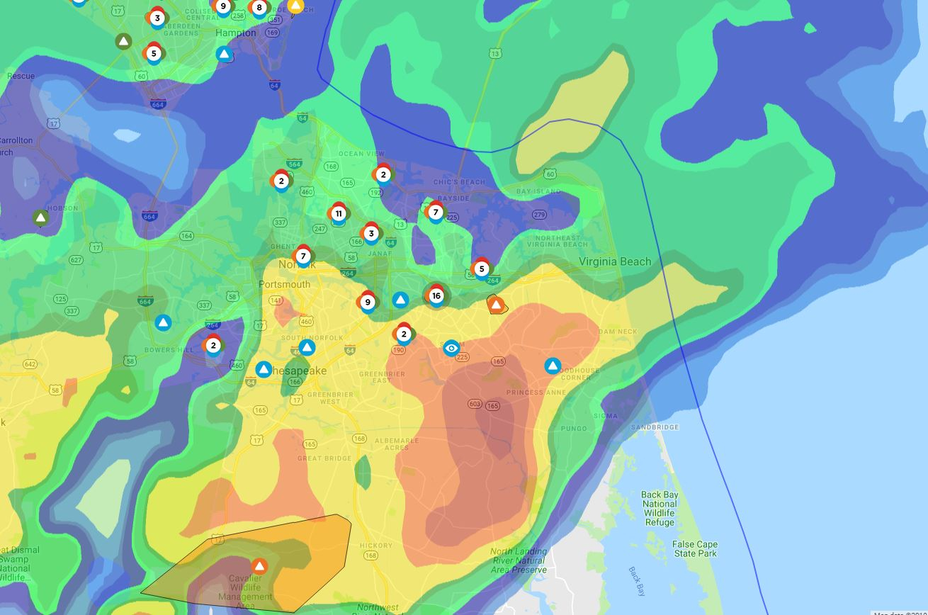 Dominion Energy Power Outage Map Virginia Virginia Map