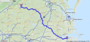Driving Directions From Lynchburg Virginia To Creswell North Carolina