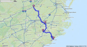 Driving Directions From Roanoke Virginia To Hampstead North Carolina