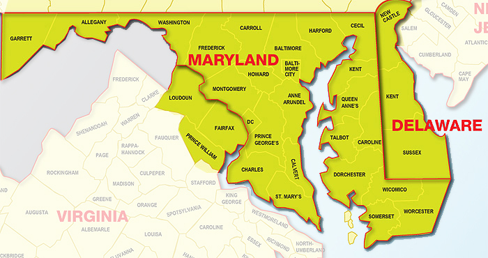Map Of Northern Virginia Dc And Maryland