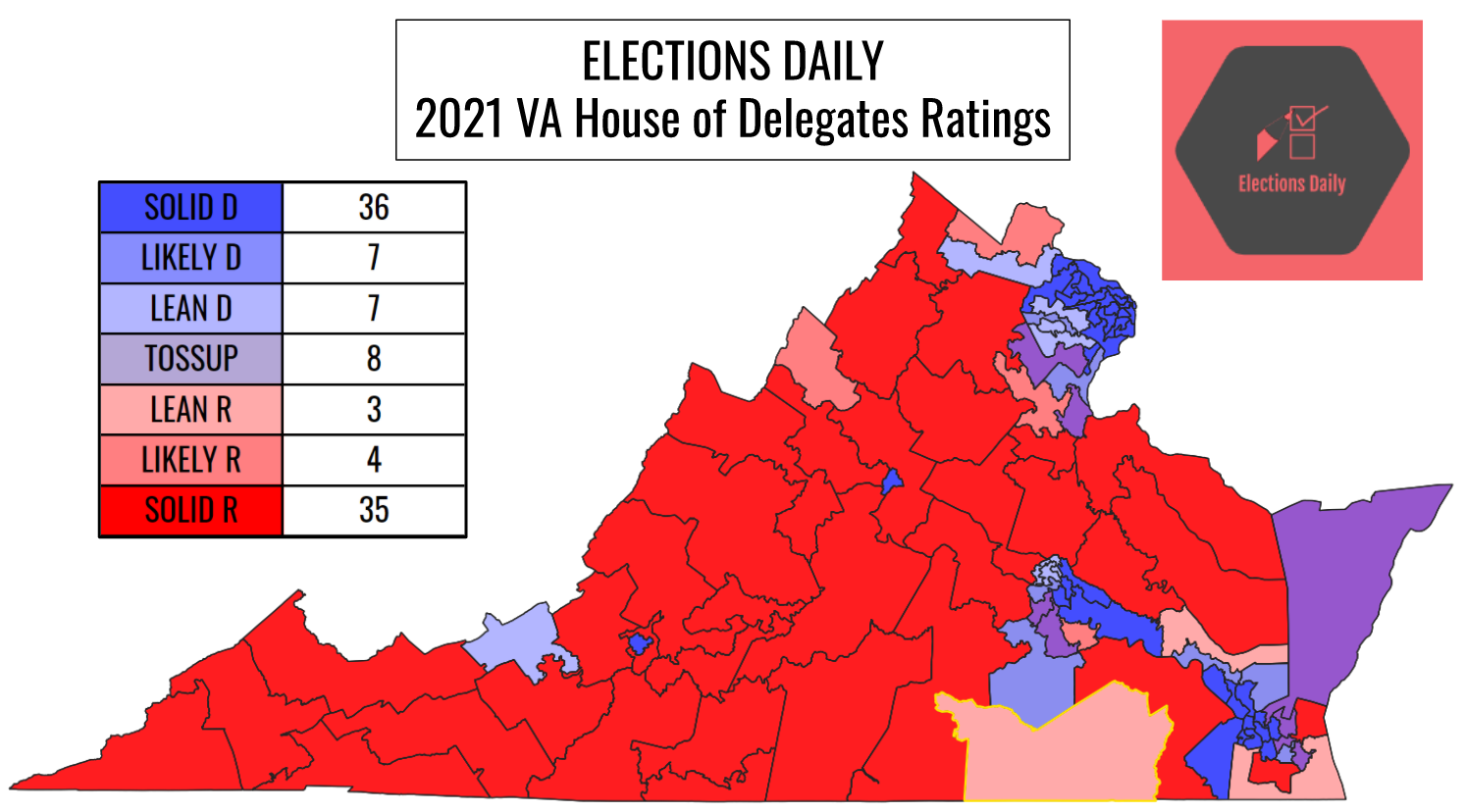 Elections Daily s Inaugural Virginia 2021 Ratings Elections Daily