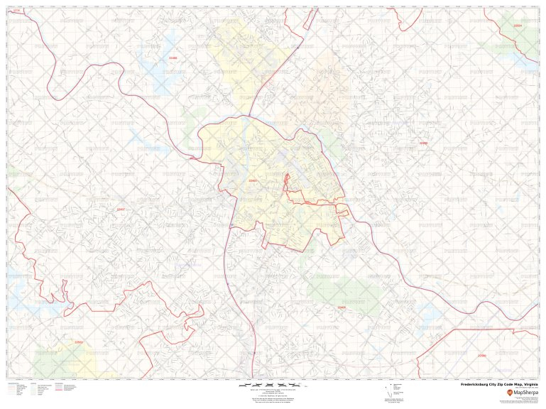 Fredericksburg City Zip Code Map Virginia Fredericksburg City County 