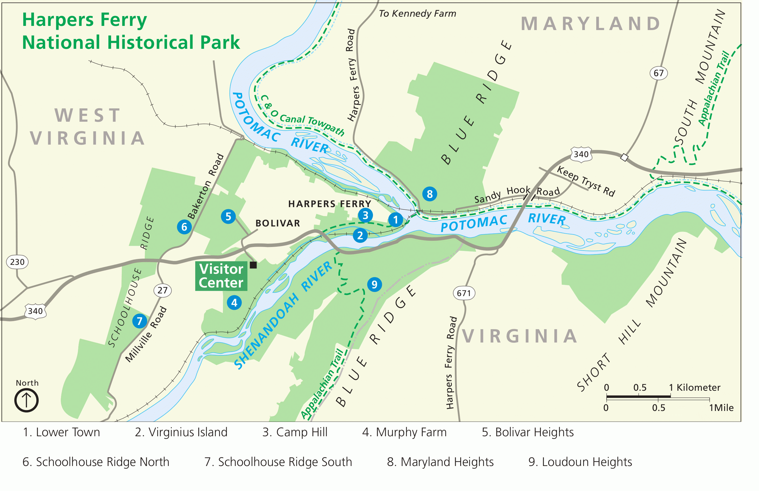 Map Of West Virginia Harpers Ferry Location