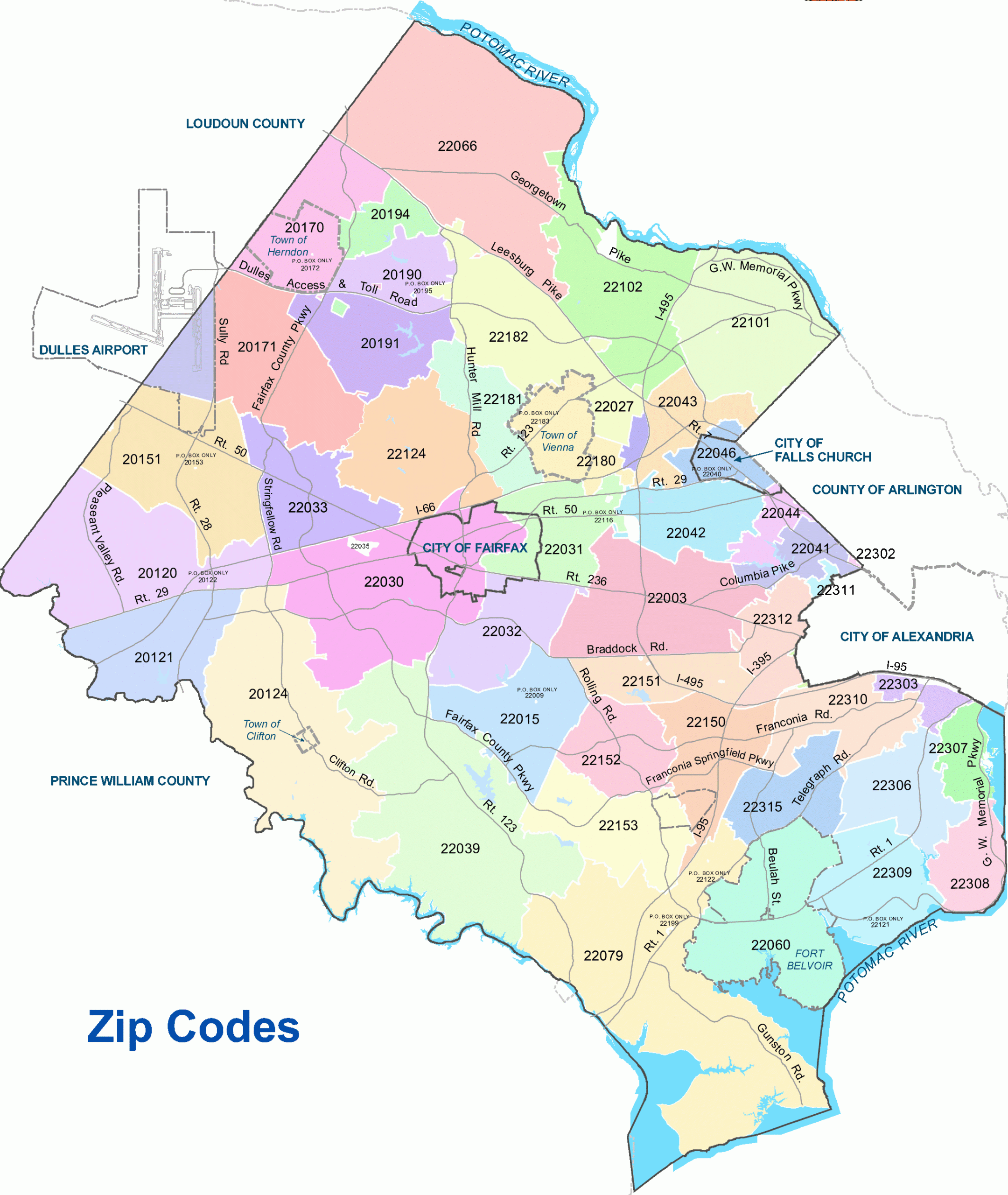 Map Of Northern Virginia Counties