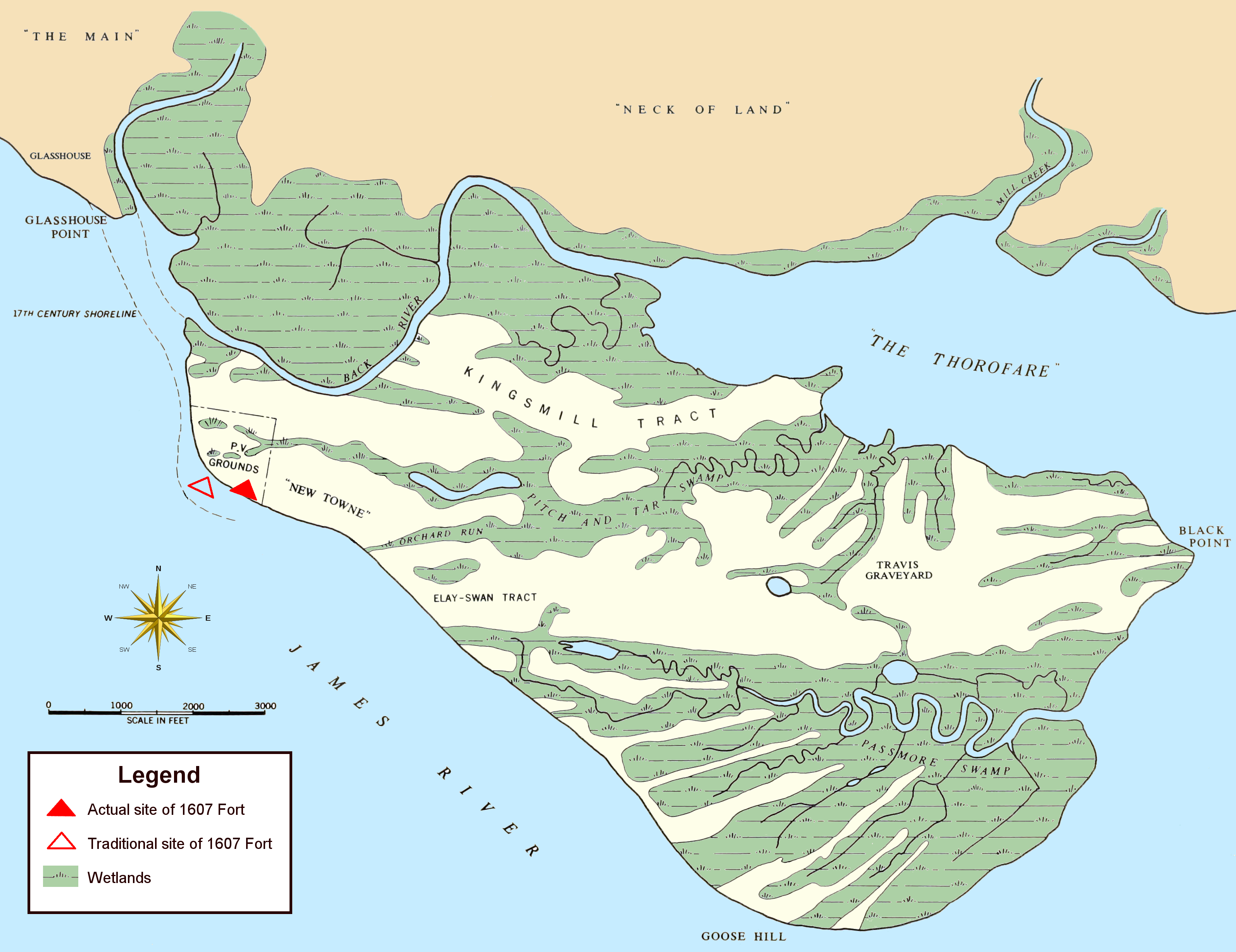 Virginia Map Jamestown