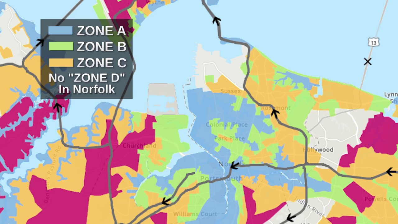 Norfolk Virginia Flood Zone Map  Virginia Map