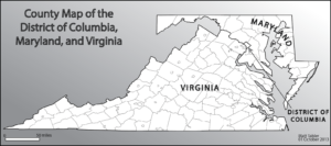 Lab 4 DC Maryland Virginia County Map Maps By Matt Tabler