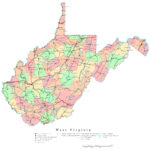 Laminated Map Large Detailed Administrative Map Of West Virginia