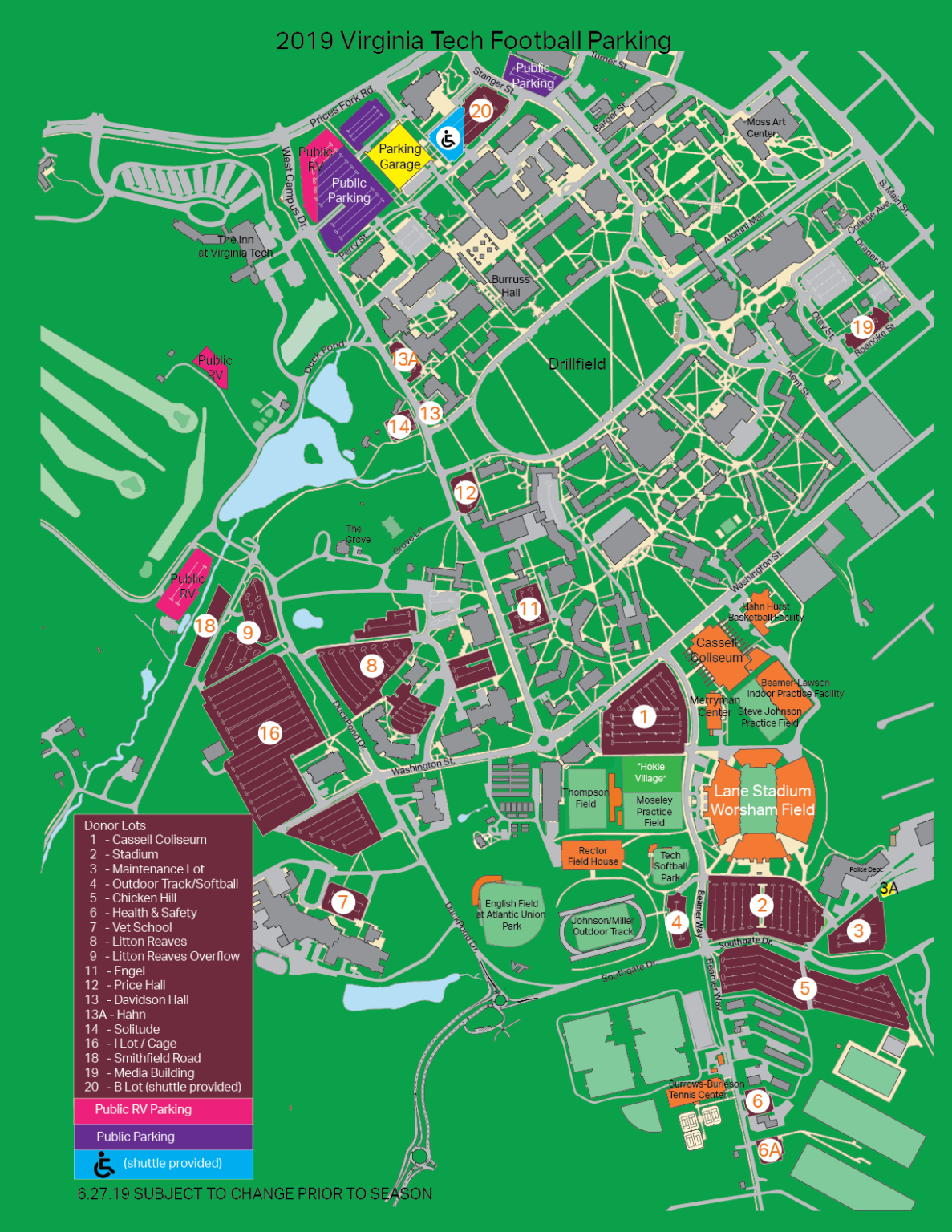 Virginia Tech Football Parking Map | Hot Sex Picture 