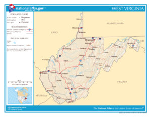 Large Detailed Map Of West Virginia State West Virginia State Large