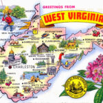 Large Tourist Illustrated Map Of The State Of West Virginia Vidiani