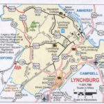 Lynchburg VA Roads Map Free Printable Highway Map Lynchburg City