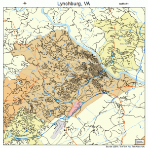 Lynchburg Virginia Street Map 5147672