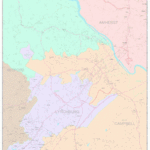 Lynchburg Virginia Wall Map Color Cast Style By MarketMAPS