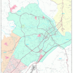 Lynchburg Virginia Wall Map Premium Style By MarketMAPS