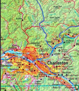 Map Charleston West Virginia Charleston West Virginia Charleston