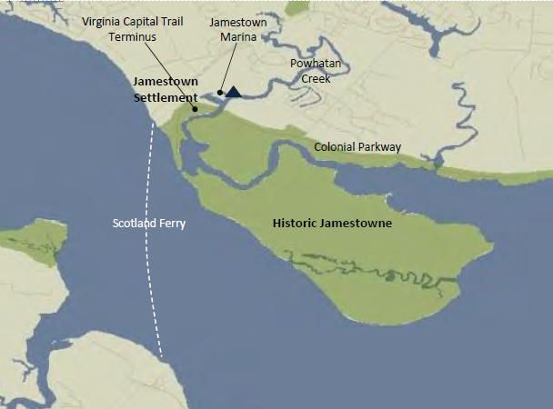 Map Jamestown Va