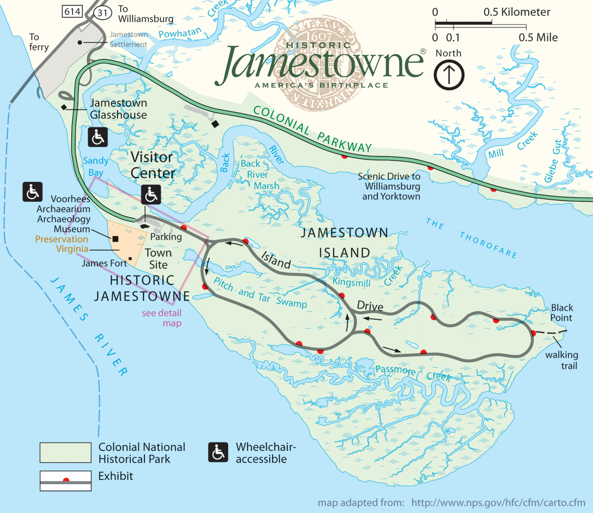 Map Jamestown Virginia Share Map