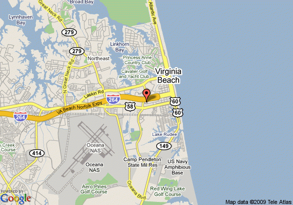 Map Of Doubletree Hotel Virginia Beach Virginia Beach