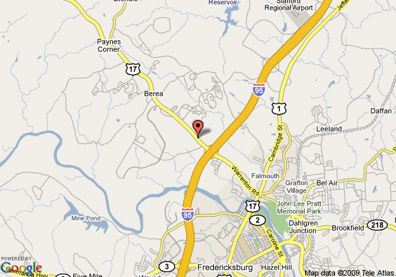 Map Of Fredericksburg Travelodge Fredericksburg