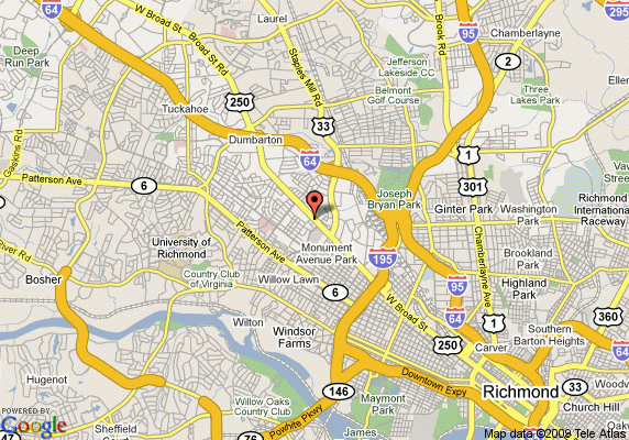 Map Of Inns Of Virginia Richmond Richmond