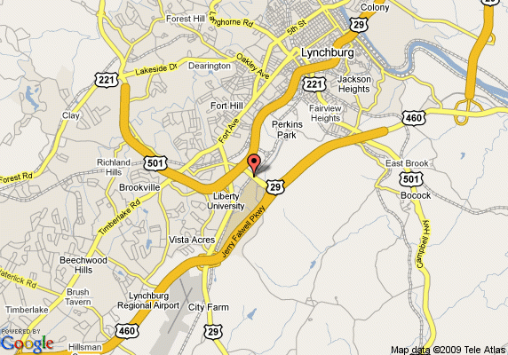 Map Of Kirkley Hotel Lynchburg Lynchburg