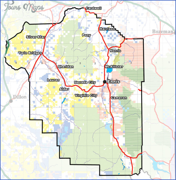 Virginia City Montana Map