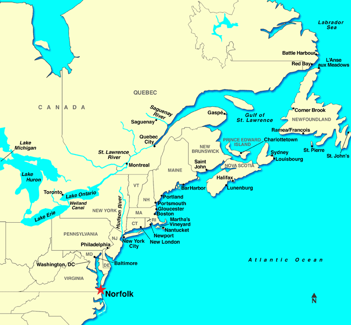Norfolk Virginia Map